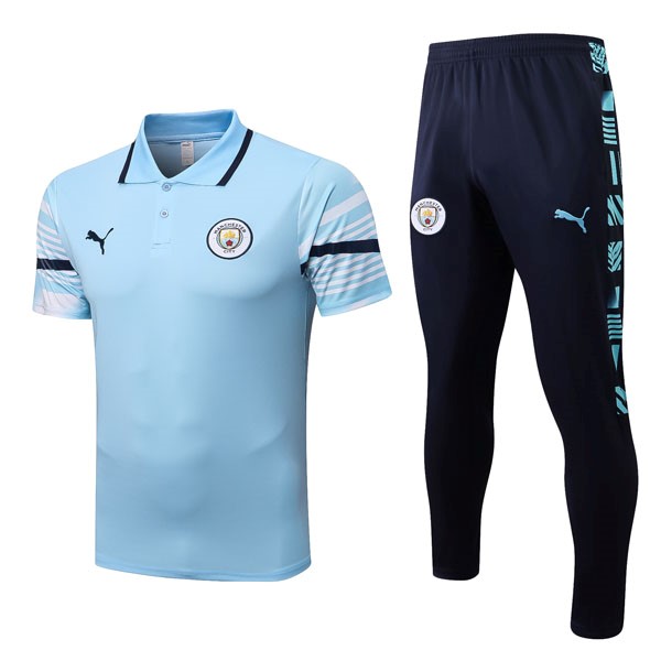 Polo Manchester City Set Completo 2022-2023 Blu